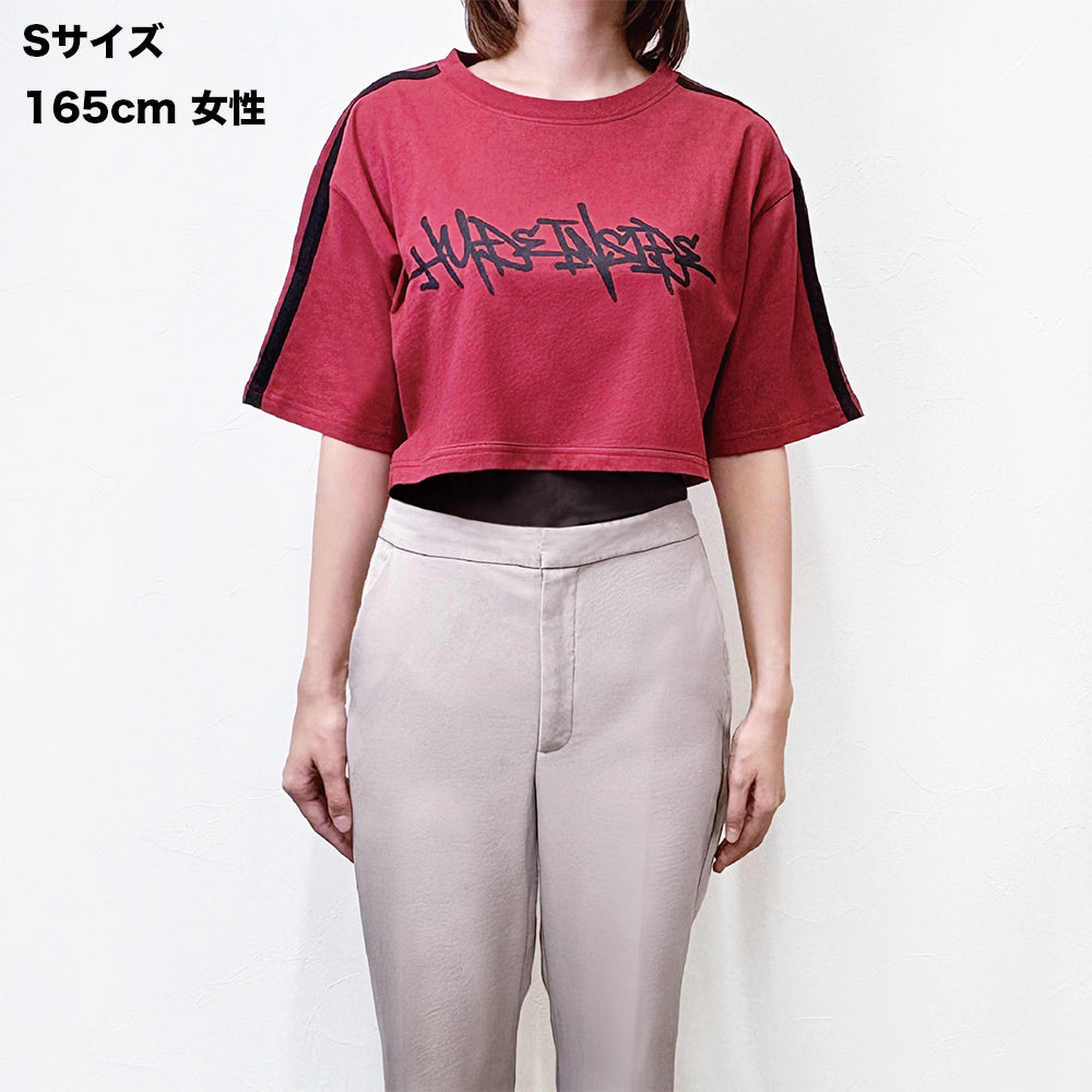 CROPPED GRAPHIC T-SHIRT（RED） – HYDE ONLINE STORE