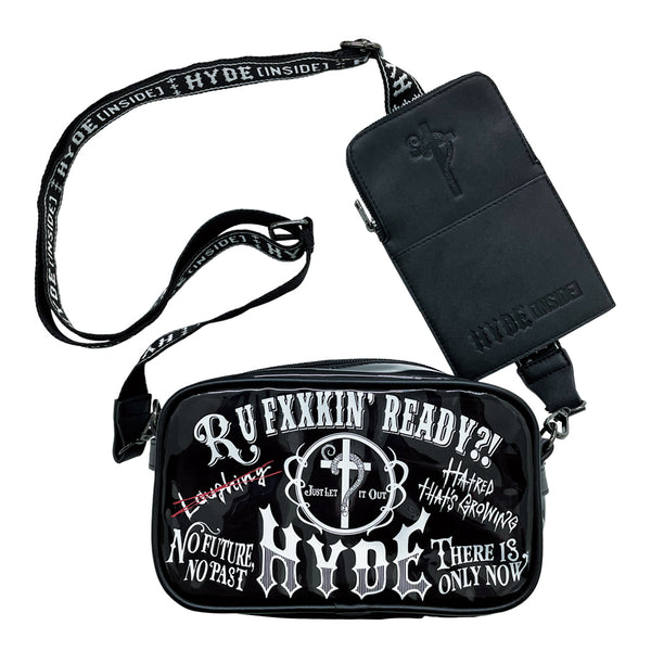 HYDE ショルダーバッグ ハンドバッグ 黑ミサ モノグラム ポーチ付き