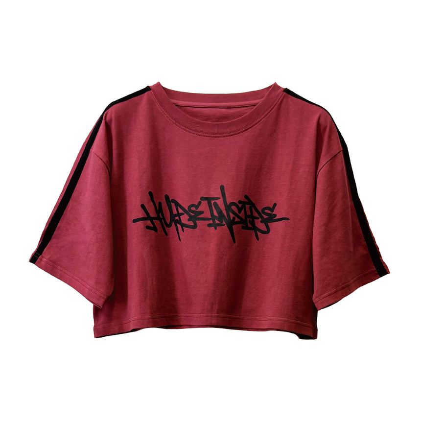 CROPPED GRAPHIC T-SHIRT（RED）