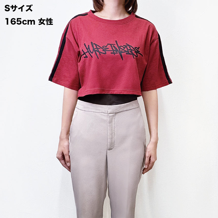 CROPPED GRAPHIC T-SHIRT（RED）