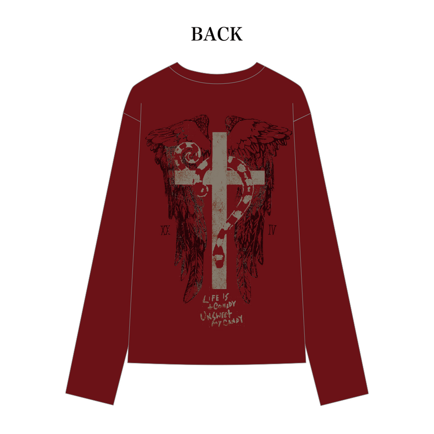 LONG SLEEVE T-SHIRT (RED) – HYDE ONLINE STORE LONG SLEEVE T-SHIRT (RED) – HYDE ONLINE STORE