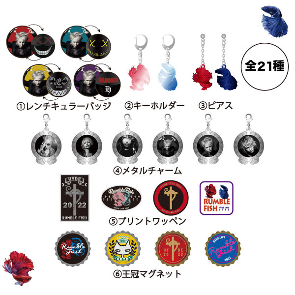 期間限定】 HYDE LIVE 2023 HYGACHA キーホルダー バッジ セット